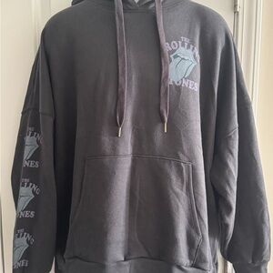 Men’s American Eagle Rolling Stones Black Huggable Vented Hoodie Large